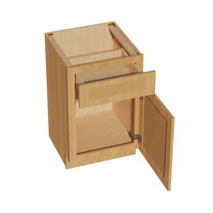 HT-VB2121: Timber Wood Shaker 21"W x 34-1/2"H x 21"D 1 Door & 1 Drawer Single Door Vanity Base Cabinets