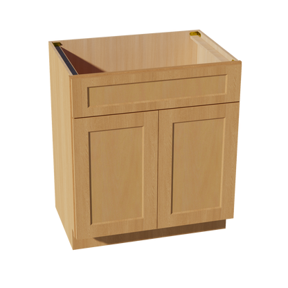 HT-VSB3021: Timber Wood Shaker 30"W x 34-1/2"H x 21"D 2 Doors & 1 False Drawer Vanity Sink Base Cabinets