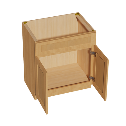 HT-VSB3021: Timber Wood Shaker 30"W x 34-1/2"H x 21"D 2 Doors & 1 False Drawer Vanity Sink Base Cabinets