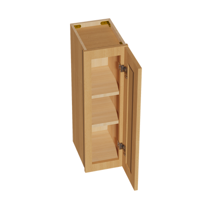 HT-W0930: Timber Wood Shaker 09"W x 30"H 1 Door & 2 Shelves Standard Wall Cabinet