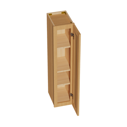 HT-W0942: Timber Wood Shaker 09"W x 42"H 1 Door & 3 Shelves Standard Wall Cabinet