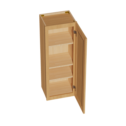 HT-W1542: Timber Wood Shaker 15"W x 42"H 1 Door & 3 Shelves Standard Wall Cabinet