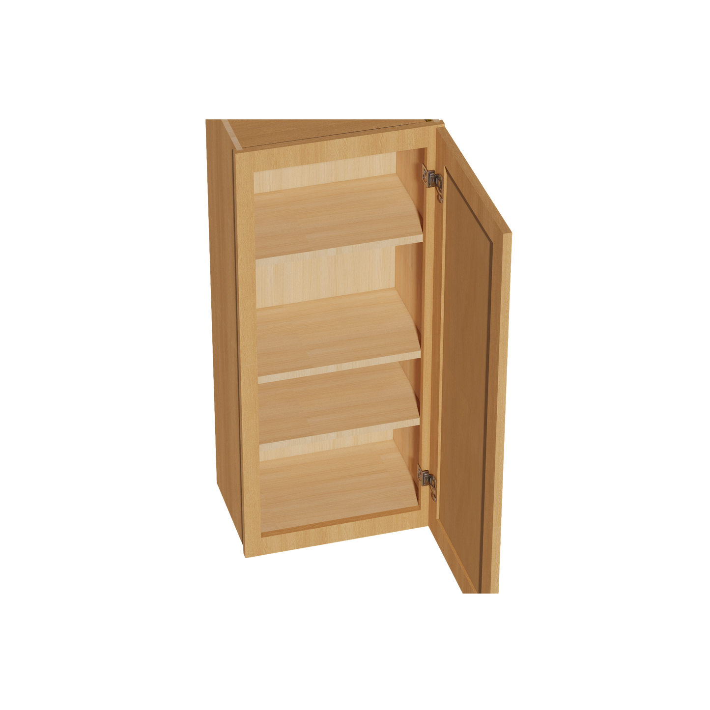 HT-W1842: Timber Wood Shaker 18"W x 42"H 1 Door & 3 Shelves Standard Wall Cabinet
