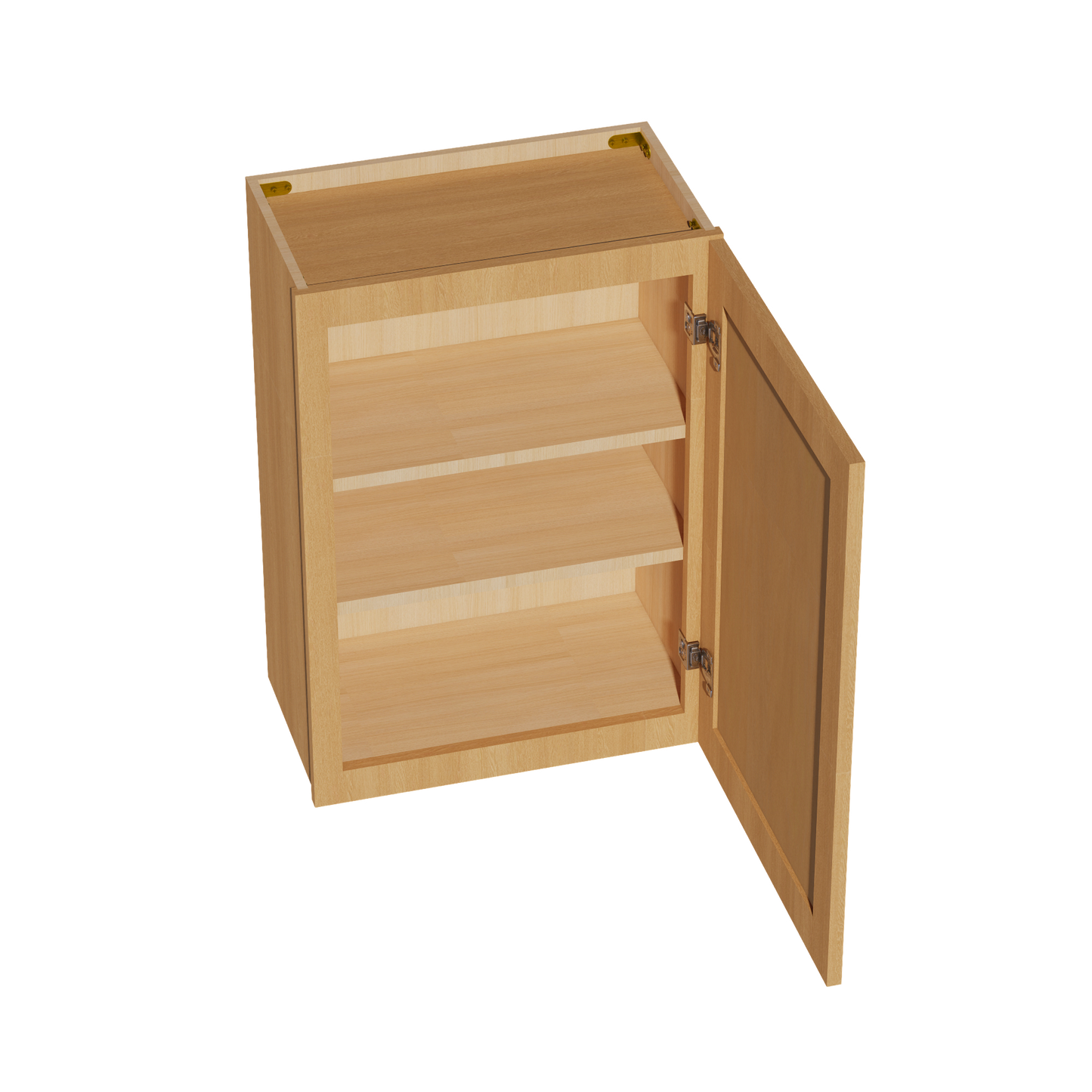 HT-W2130: Timber Wood Shaker 21"W x 30"H 1 Door & 2 Shelves Standard Wall Cabinet