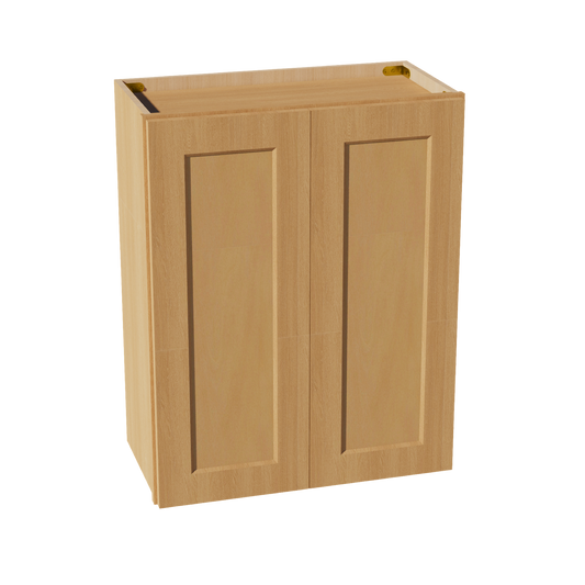 HT-W2430: Timber Wood Shaker 24"W x 30"H 2 Doors & 2 Shelves Standard Wall Cabinet