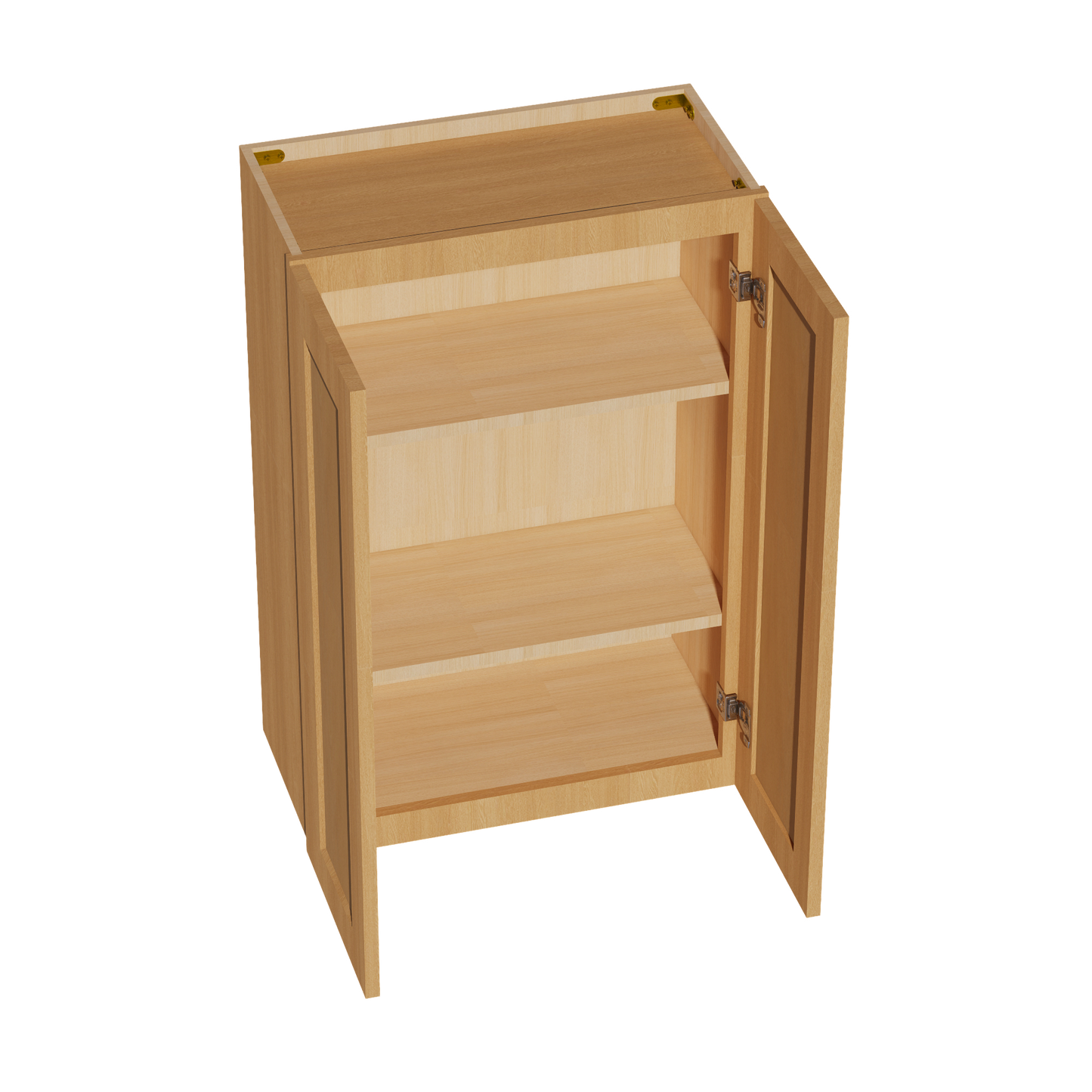 HT-W2436: Timber Wood Shaker 24"W x 36"H 2 Doors & 2 Shelves Standard Wall Cabinet