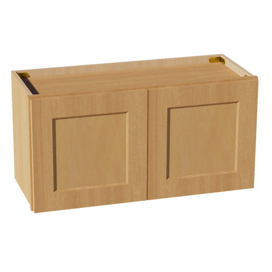 HT-W3015: Timber Wood Shaker 30"W x 15"H 2 Doors Standard Wall Bridge Cabinet