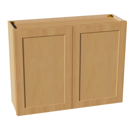 HT-W3930: Timber Wood Shaker 39"W x 30"H 2 Doors & 2 Shelves Standard Wall Cabinet