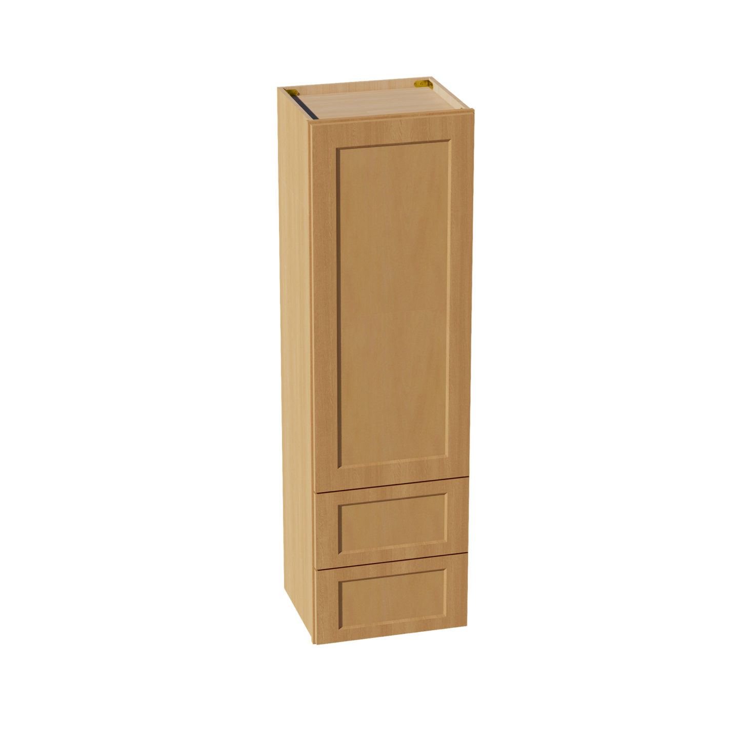 HT-WD1860: Timber Wood Shaker 18"W x 60"H 1 Door & 2 Drawers Special Wall Cabinet