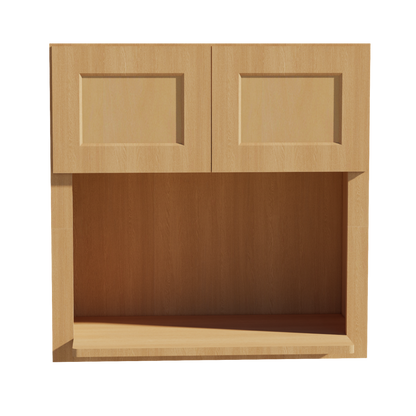 HT-WM3030: Timber Wood Shaker 30"W x 30"H 2 Doors Wall Built-in Microwave Cabinets