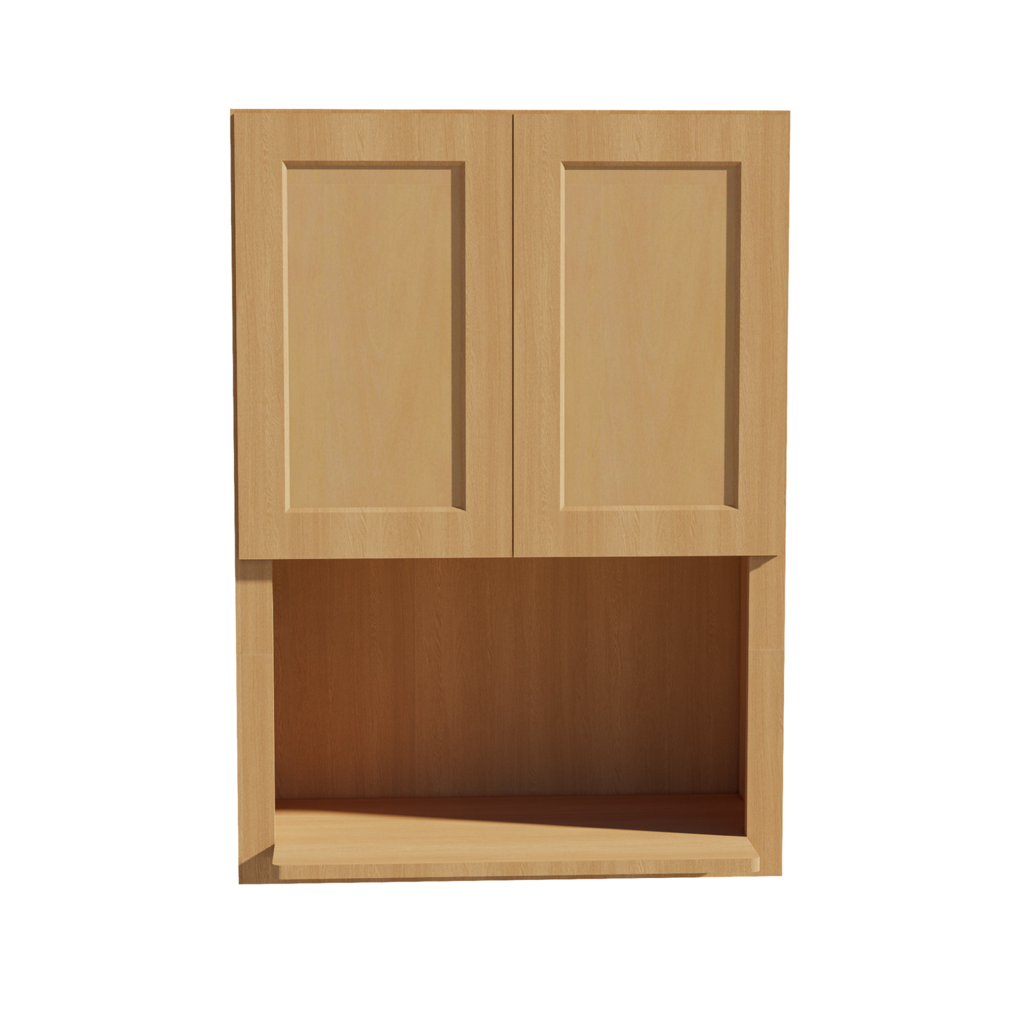 HT-WM3042: Timber Wood Shaker 30"W x 42"H 2 Door & 1 Shelf Wall Built-in Microwave Cabinets