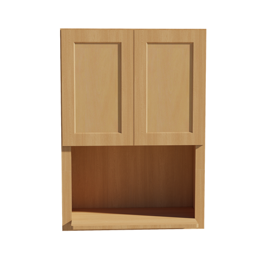 HT-WM3042: Timber Wood Shaker 30"W x 42"H 2 Door & 1 Shelf Wall Built-in Microwave Cabinets