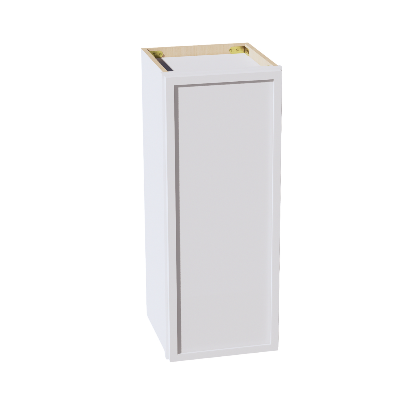 SF-W1230:: Frost White Slim Shaker 12"W x 30"H 1 Door & 2 Shelves Standard Wall Cabinet