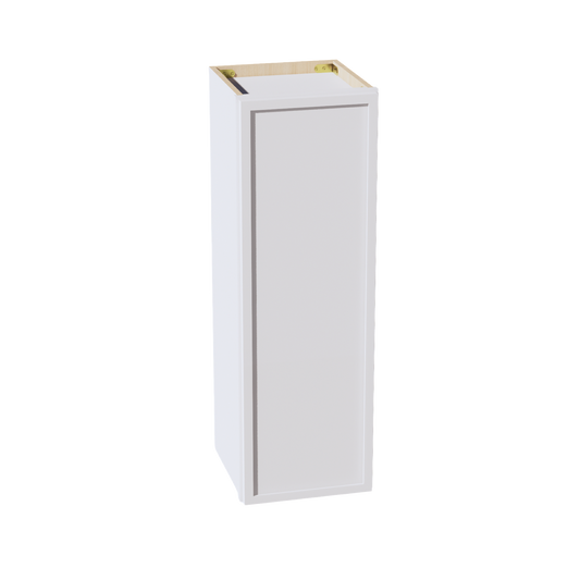 SF-W1236: Frost White Slim Shaker 12"W x 36"H 1 Door & 2 Shelves Standard Wall Cabinet