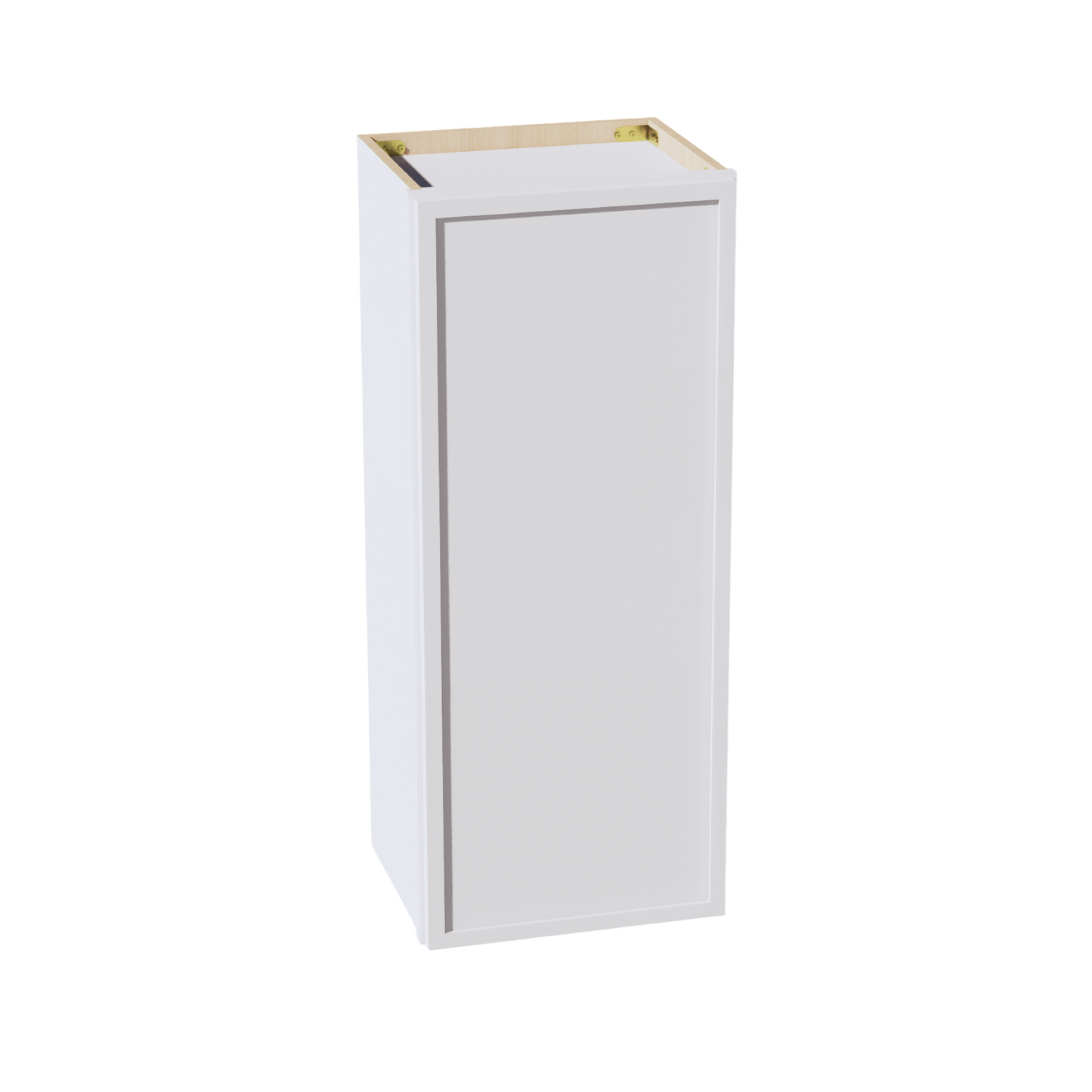 SF-W1536: Frost White Slim Shaker 15"W x 36"H 1 Door & 2 Shelves Standard Wall Cabinet