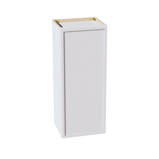 SF-W1536: Frost White Slim Shaker 15"W x 36"H 1 Door & 2 Shelves Standard Wall Cabinet