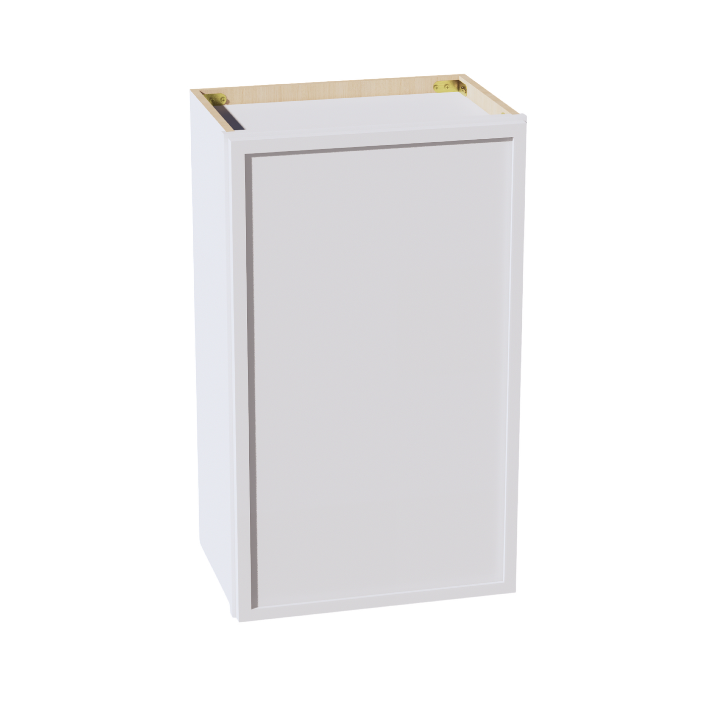 SF-W1830: Frost White Slim Shaker 18"W x 30"H 1 Door & 2 Shelves Standard Wall Cabinet