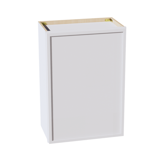 SF-W2130: Frost White Slim Shaker 21"W x 30"H 1 Door & 2 Shelves Standard Wall Cabinet