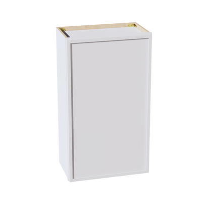 SF-W2136: Frost White Slim Shaker 21"W x 36"H 1 Door & 2 Shelves Standard Wall Cabinet