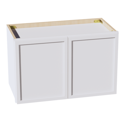 SF-W2415: Frost White Slim Shaker 24"W x 15"H 2 Doors Standard Wall Bridge Cabinet