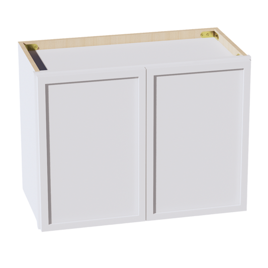 SF-W2418: Frost White Slim Shaker 24"W x 18"H 2 Doors Standard Wall Bridge Cabinet