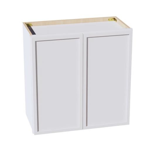 SF-W2424: Frost White Slim Shaker 24"W x 24"H 2 Doors Standard Wall Bridge Cabinet