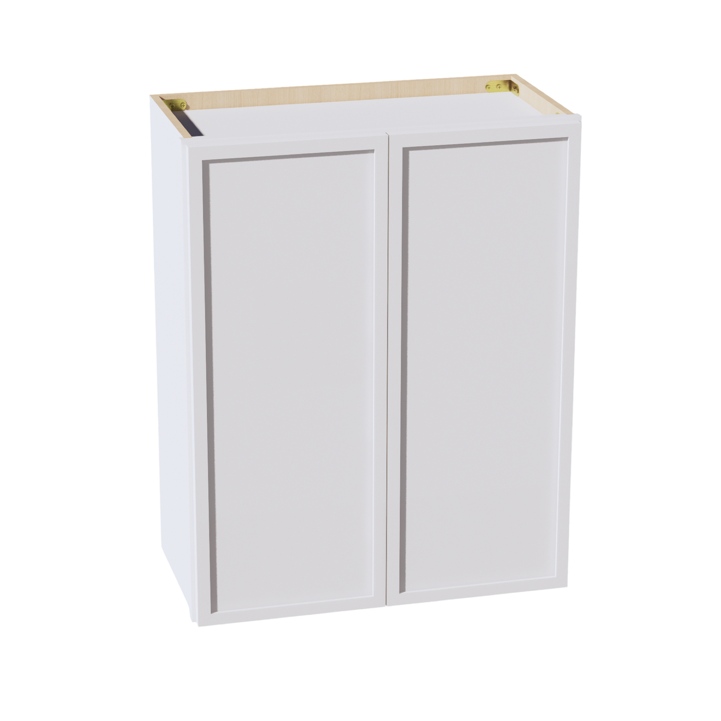 SF-W2430: Frost White Slim Shaker 24"W x 30"H 2 Doors & 2 Shelves Standard Wall Cabinet