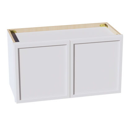 SF-W2715: Frost White Slim Shaker 27"W x 15"H 2 Doors Standard Wall Bridge Cabinet