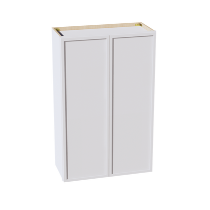 SF-W2742: Frost White Slim Shaker 27"W x 42"H 2 Doors & 3 Shelves Standard Wall Cabinet