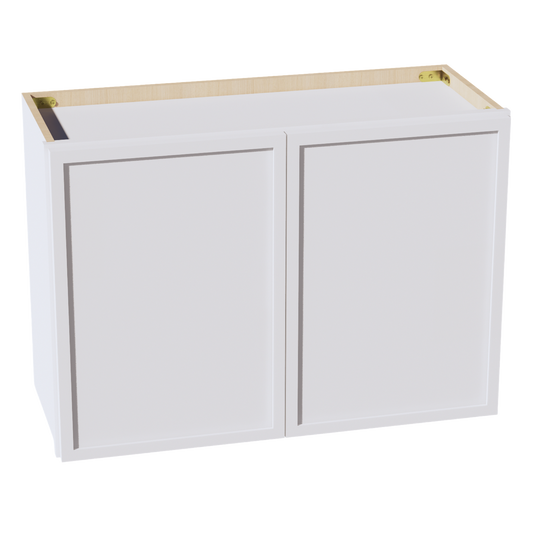 SF-W3021: Frost White Slim Shaker 30"W x 21"H 2 Doors Standard Wall Bridge Cabinet