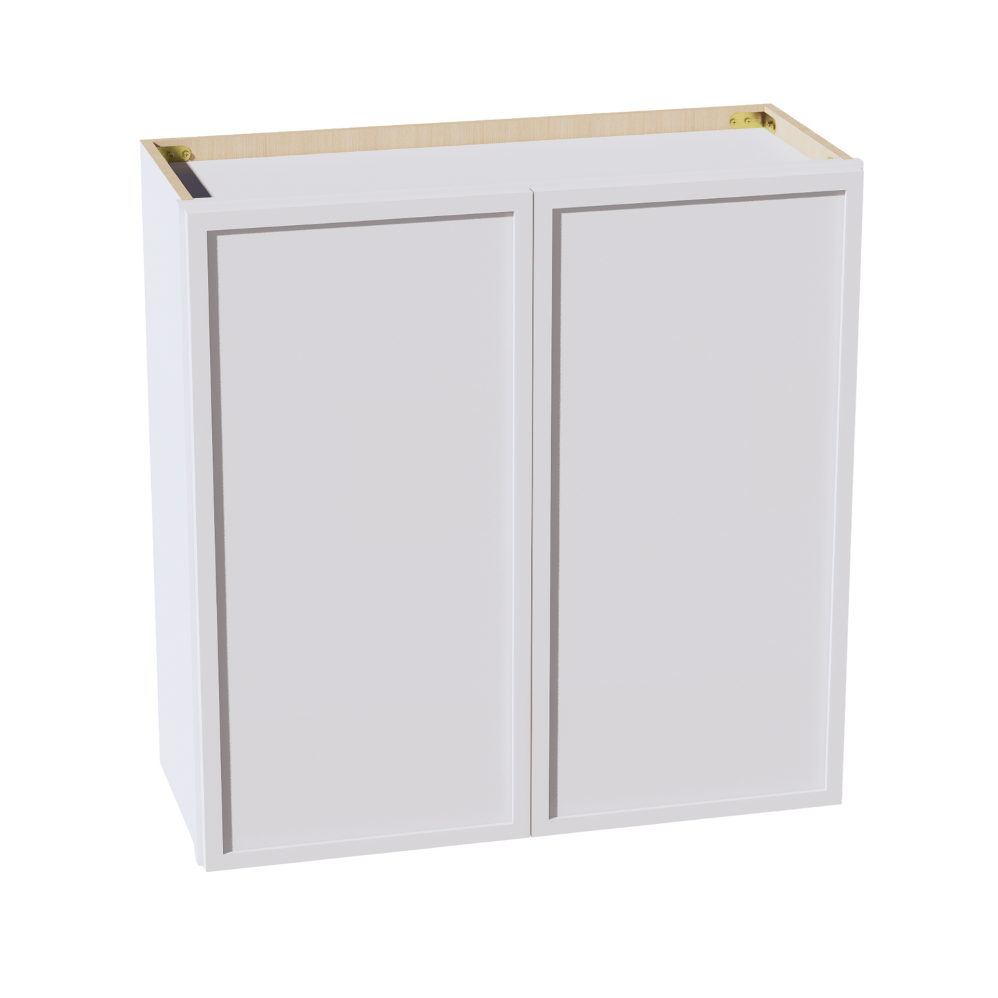 SF-W3030: Frost White Slim Shaker 30"W x 30"H 2 Doors & 2 Shelves Standard Wall Cabinet