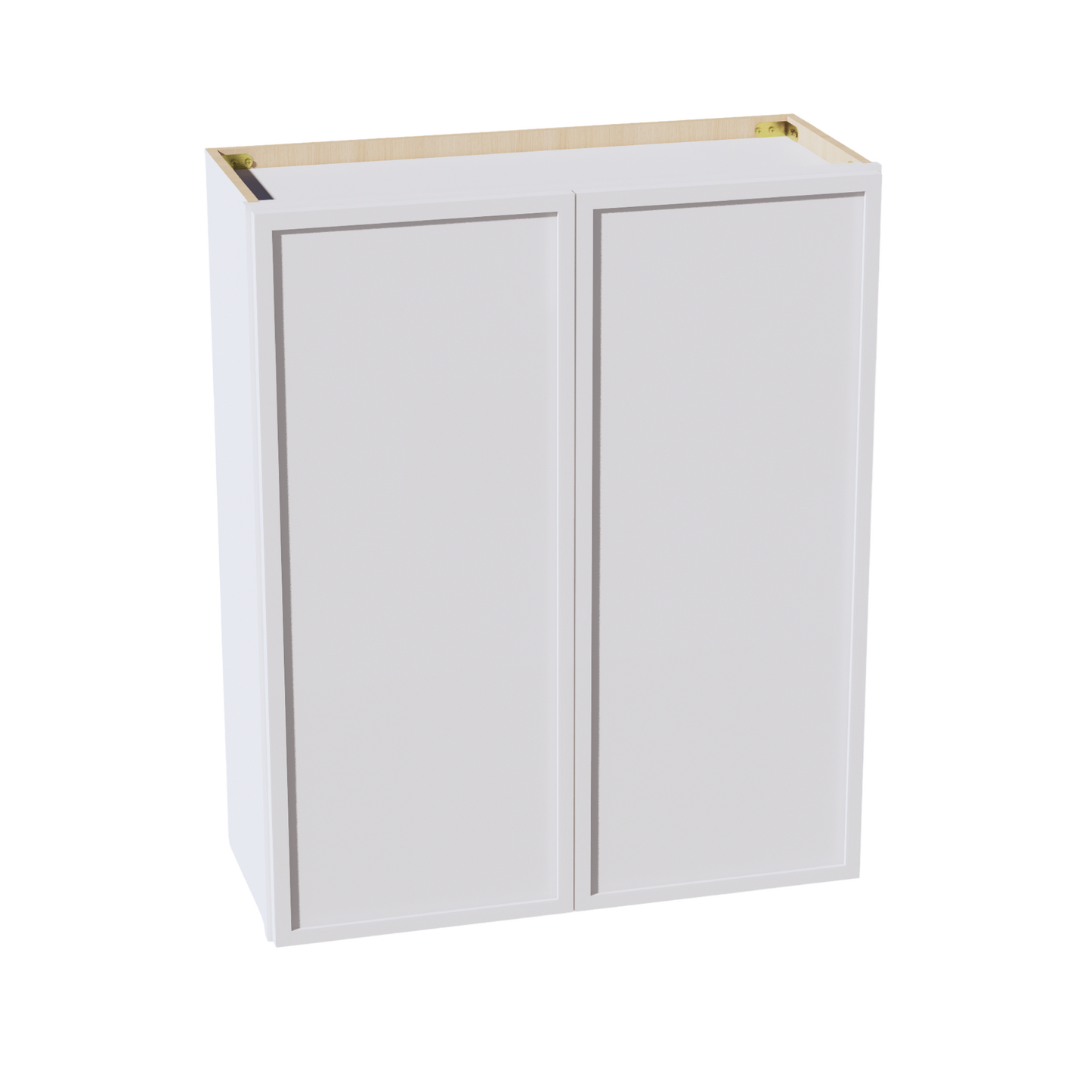 SF-W3036: Frost White Slim Shaker 30"W x 36"H 2 Doors & 2 Shelves Standard Wall Cabinet