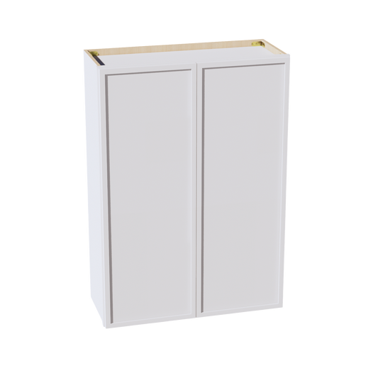 SF-W3042: Frost White Slim Shaker 30"W x 42"H 2 Doors & 3 Shelves Standard Wall Cabinet