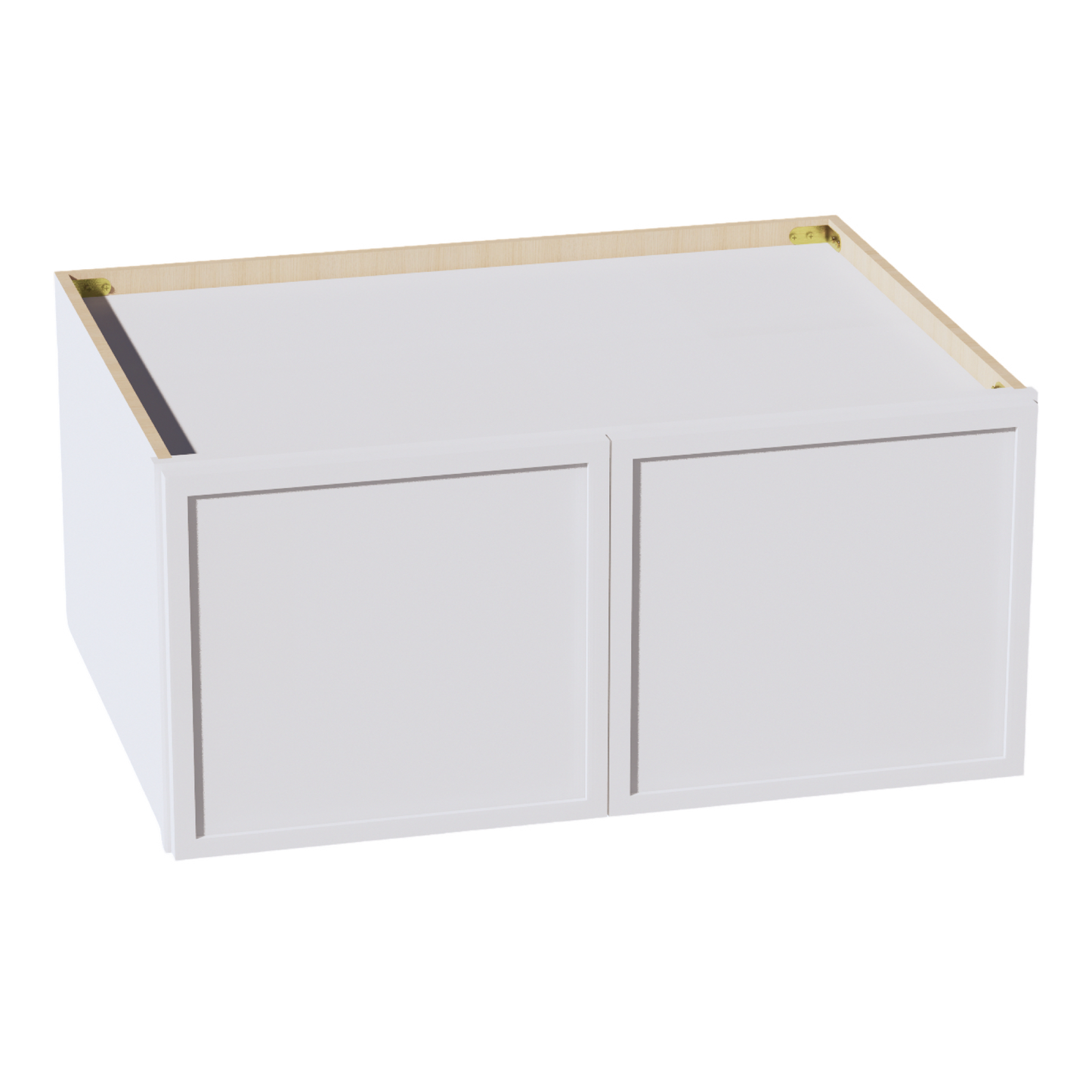 SF-W331524: Frost White Slim Shaker 33"W x 15"H x 24"D 2 Doors Standard Bridge Wall Cabinet