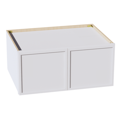 SF-W331524: Frost White Slim Shaker 33"W x 15"H x 24"D 2 Doors Standard Bridge Wall Cabinet