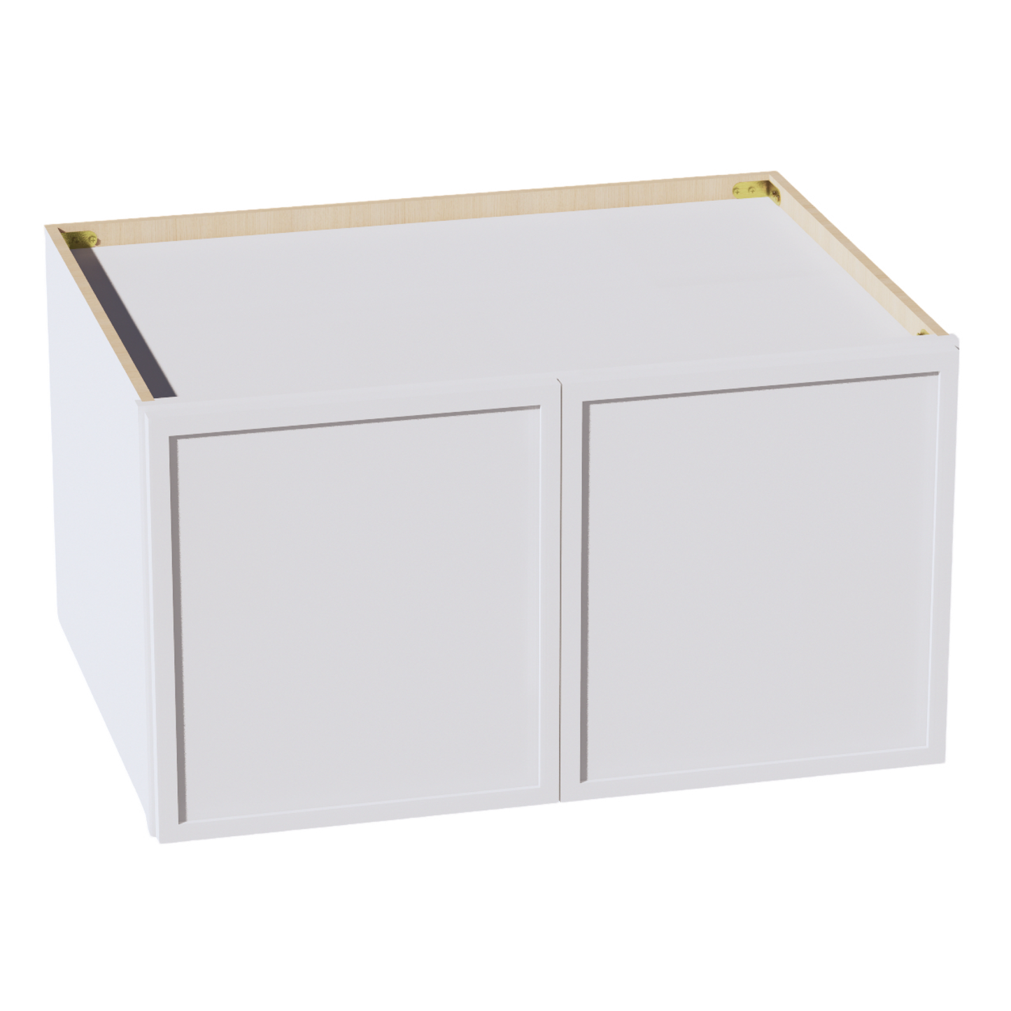 SF-W331824: Frost White Slim Shaker 33"W x 18"H x 24"D 2 Doors Standard Bridge Wall Cabinet