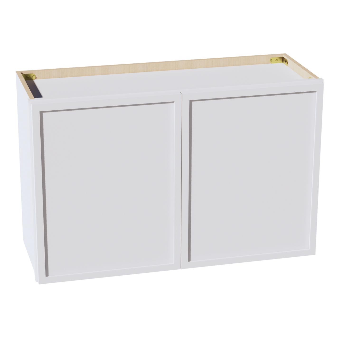 SF-W3321: Frost White Slim Shaker 33"W x 21"H 2 Doors Standard Wall Bridge Cabinet