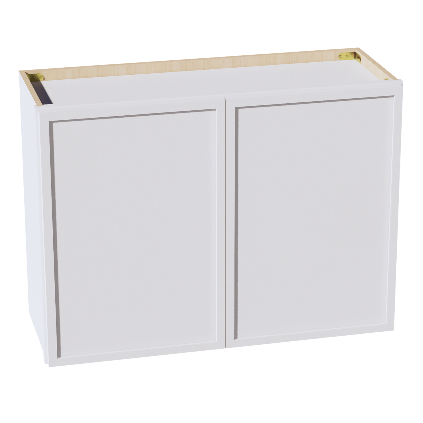 SF-W3324: Frost White Slim Shaker 33"W x 24"H 2 Doors Standard Wall Bridge Cabinet