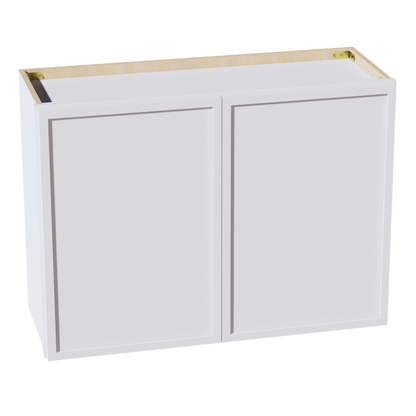 SF-W3324: Frost White Slim Shaker 33"W x 24"H 2 Doors Standard Wall Bridge Cabinet