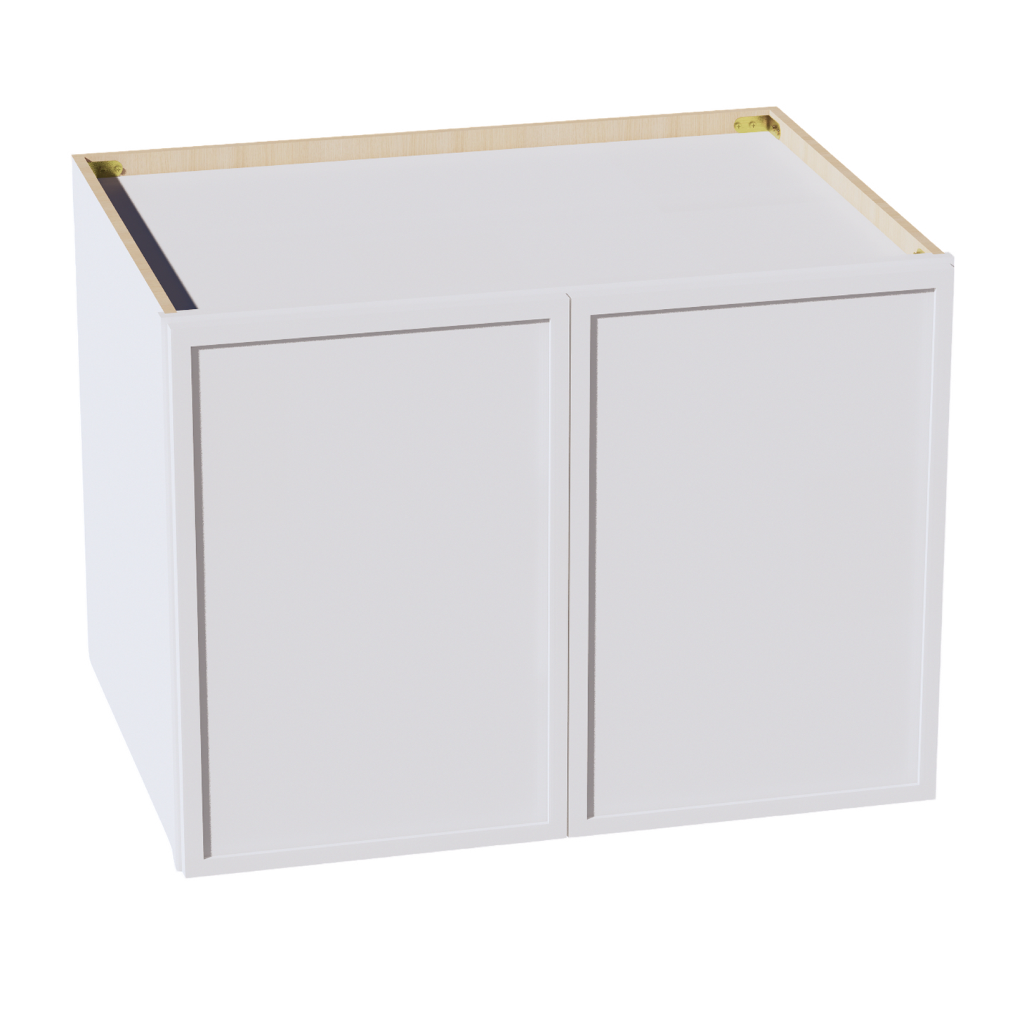 SF-W332424: Frost White Slim Shaker 33"W x 24"H x 24"D 2 Doors & 1 Shelf Standard Bridge Wall Cabinet