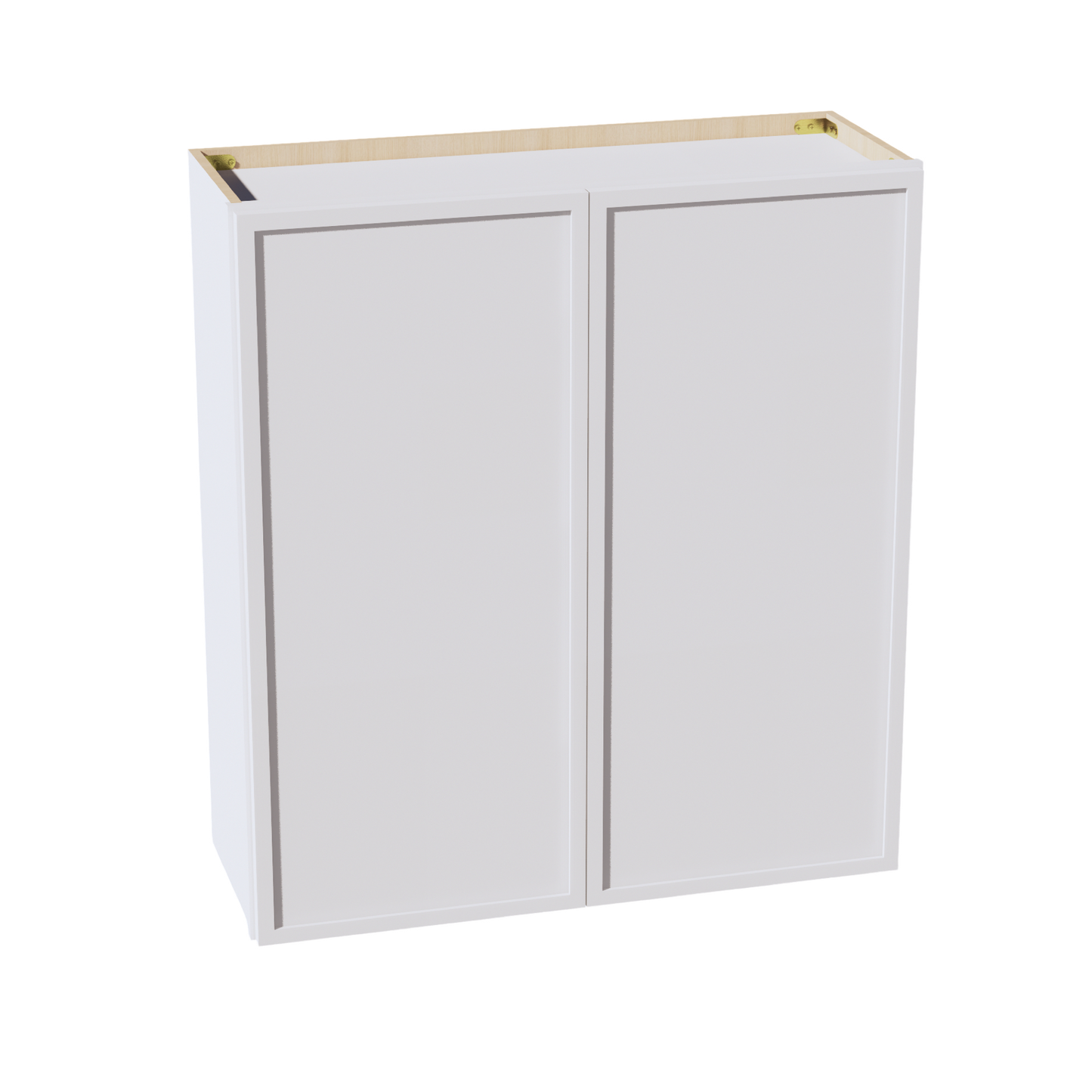 SF-W3336: Frost White Slim Shaker 33"W x 36"H 2 Doors & 2 Shelves Standard Wall Cabinet