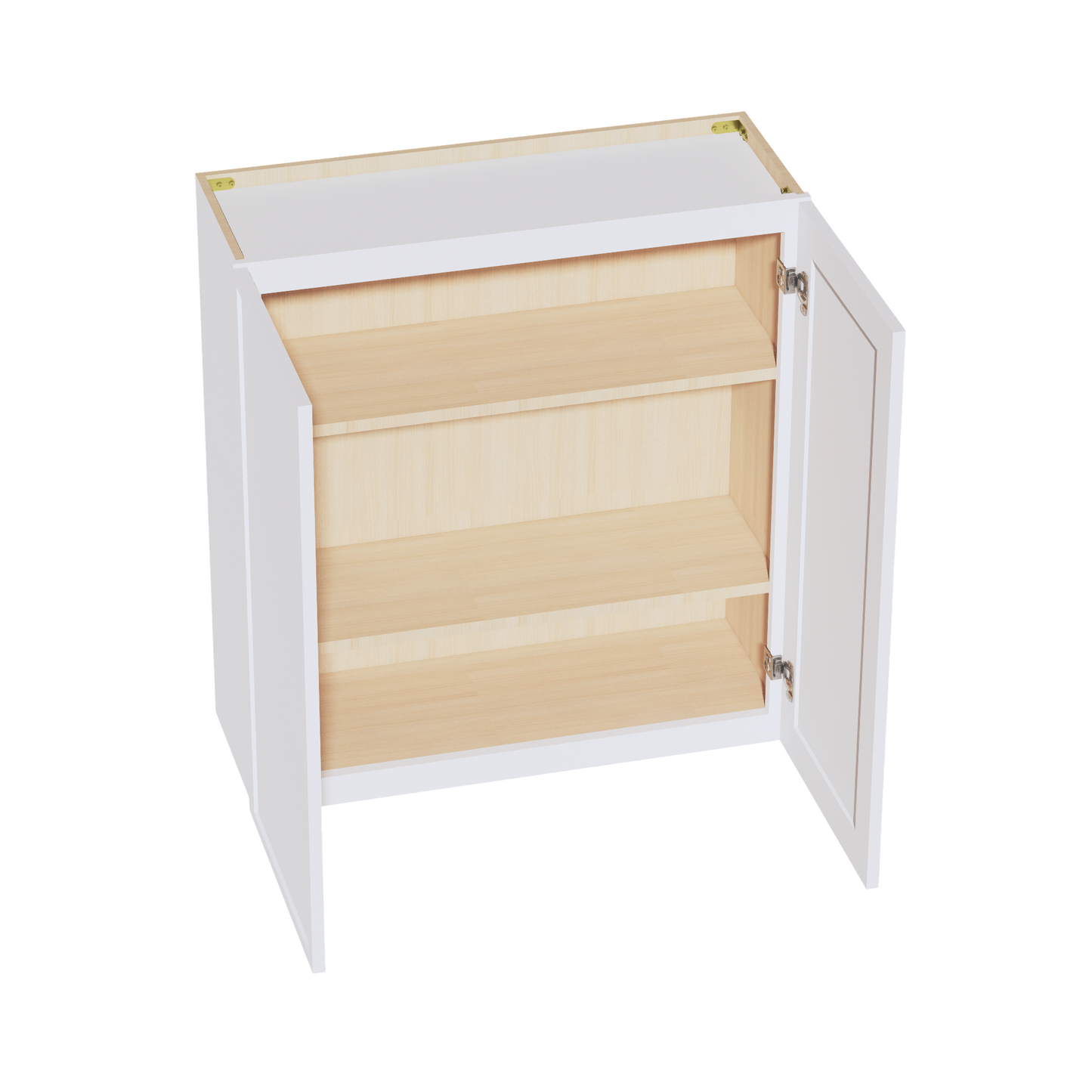 SF-W3336: Frost White Slim Shaker 33"W x 36"H 2 Doors & 2 Shelves Standard Wall Cabinet