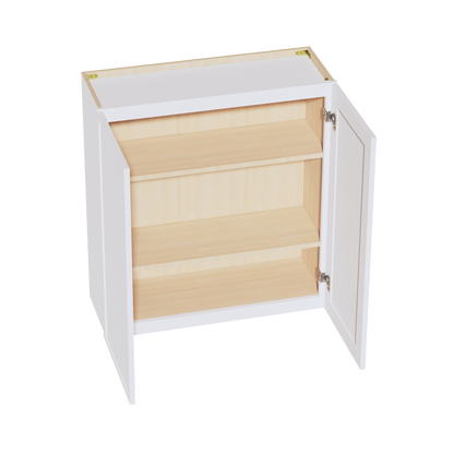 SF-W3336: Frost White Slim Shaker 33"W x 36"H 2 Doors & 2 Shelves Standard Wall Cabinet