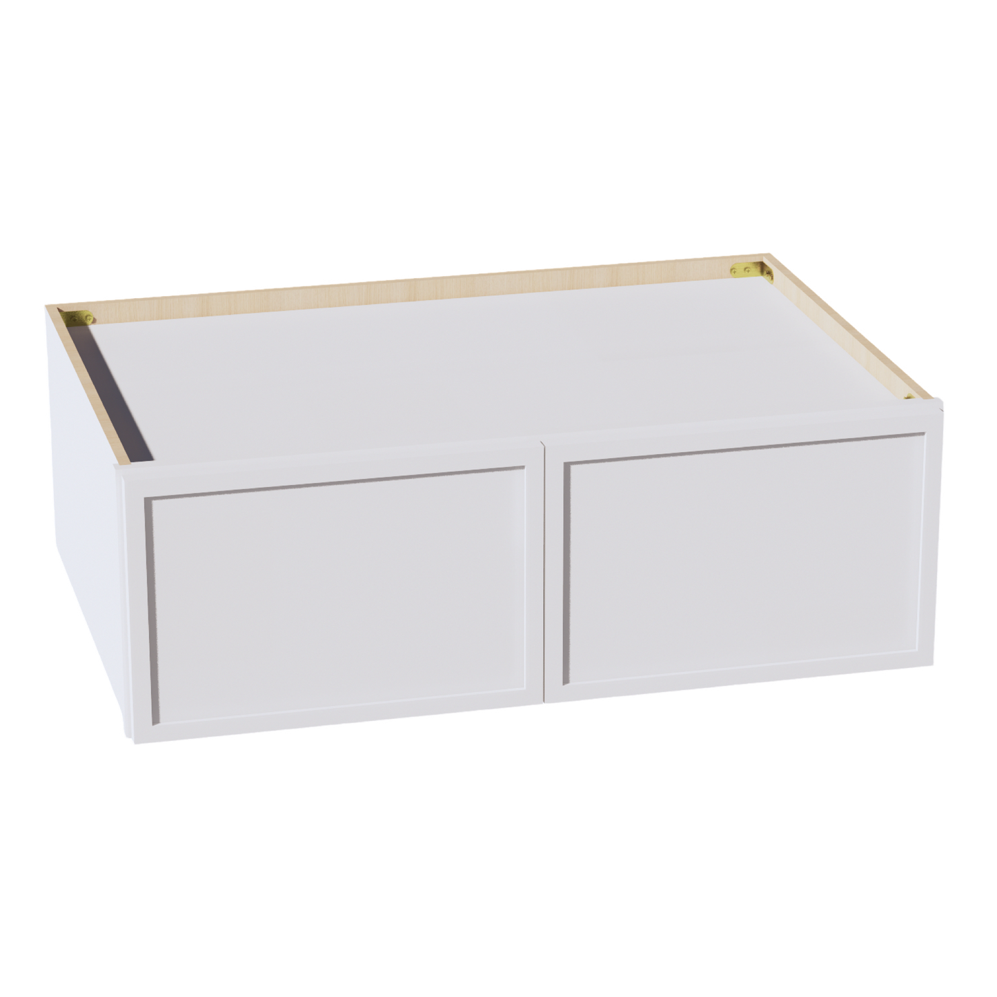 SF-W361224: Frost White Slim Shaker 36"W x 12"H x 24"D 2 Doors Standard Bridge Wall Cabinet