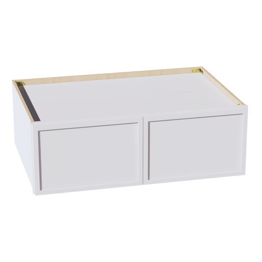 SF-W361224: Frost White Slim Shaker 36"W x 12"H x 24"D 2 Doors Standard Bridge Wall Cabinet