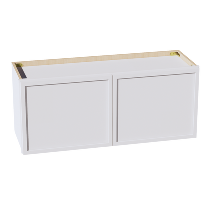 SF-W3615: Frost White Slim Shaker 36"W x 15"H 2 Doors Standard Wall Bridge Cabinet