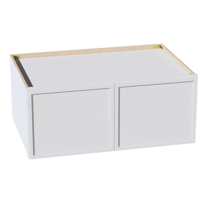 SF-W361524: Frost White Slim Shaker 36"W x 15"H x 24"D 2 Doors Standard Bridge Wall Cabinet