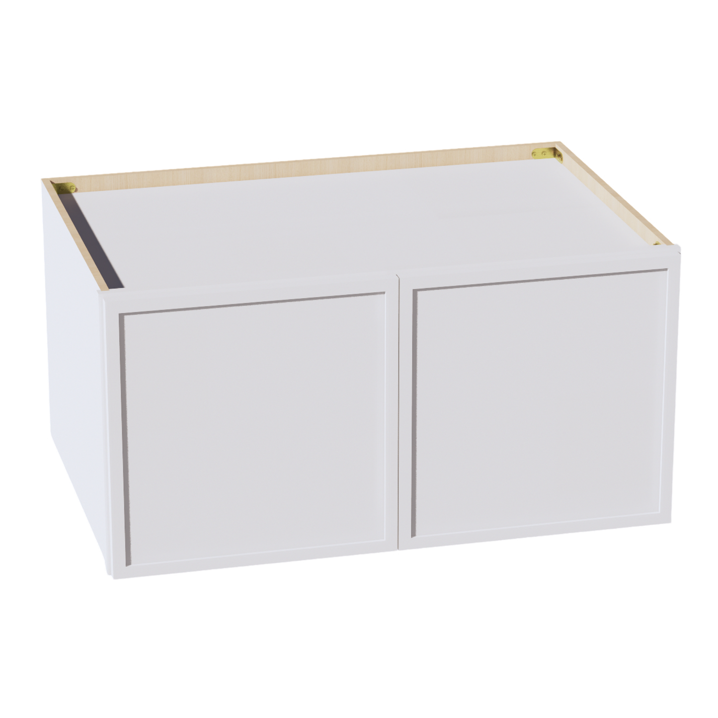 SF-W361824: Frost White Slim Shaker 36"W x 18"H x 24"D 2 Doors Standard Bridge Wall Cabinet