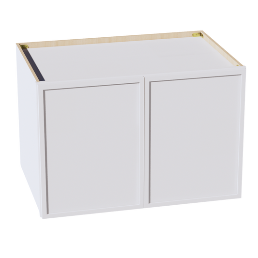 SF-W362424: Frost White Slim Shaker 36"W x 24"H x 24"D 2 Doors & 1 Shelf Standard Bridge Wall Cabinet