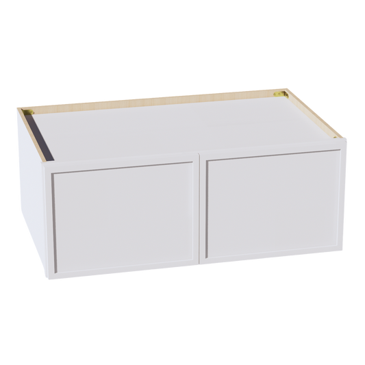 SF-W391524: Frost White Slim Shaker 39"W x 15"H x 24"D 2 Doors Standard Bridge Wall Cabinet